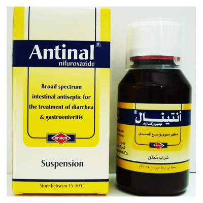 Antinal 220 mg / 5 mL ( Nifuroxazide ) 60 mL suspension